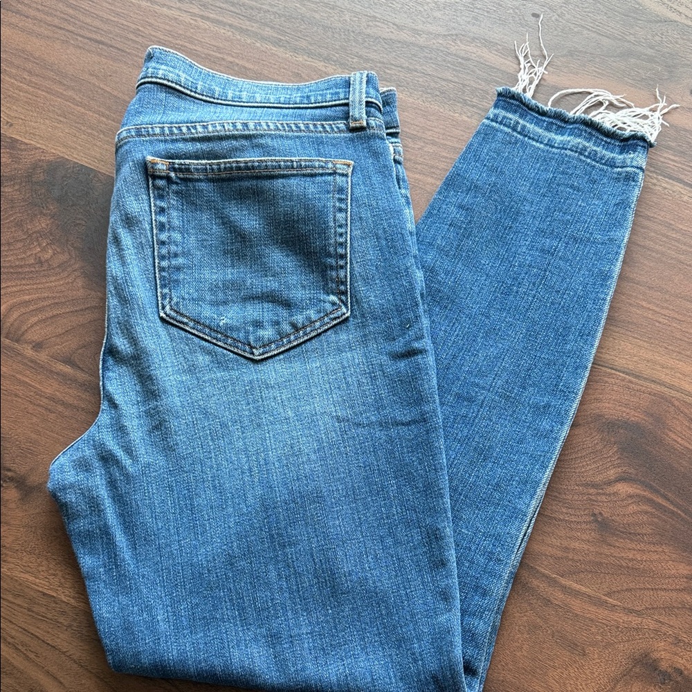 L'AGENCE Distressed Blue Denim Jeans